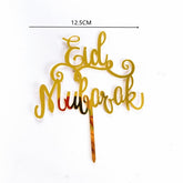 Taarttopper Eid Mubarak sierletters- goud (1 stuks) (F)